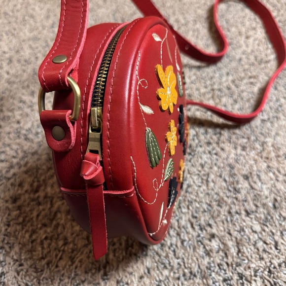 Portland Leather Limited Edition Folklore Ruby Small Circle Crossbody - Picture 6 of 13